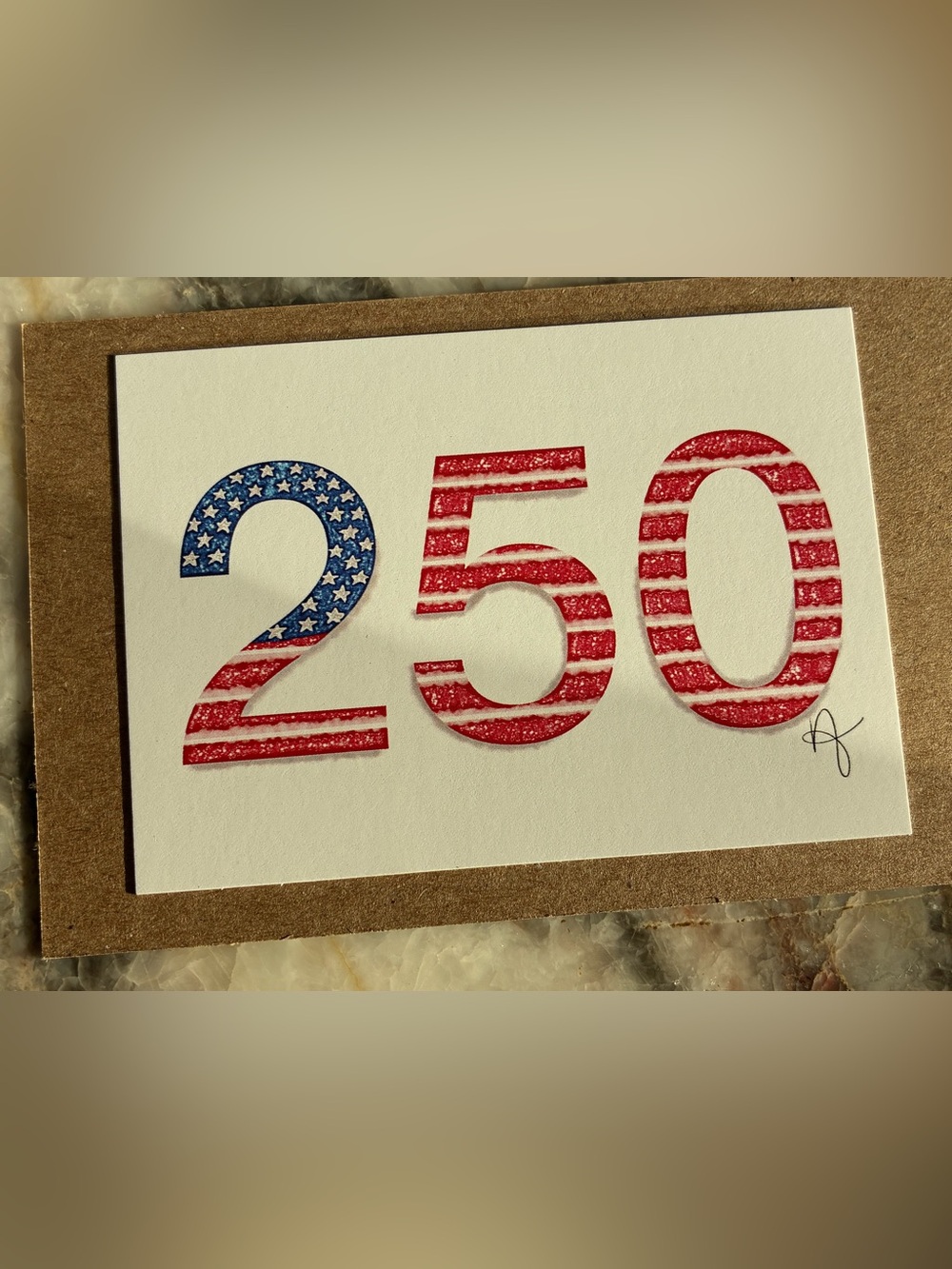 A Little Shop In NYC Mini Print America 250 Stars & Stripes  Logo (not Inciardi)